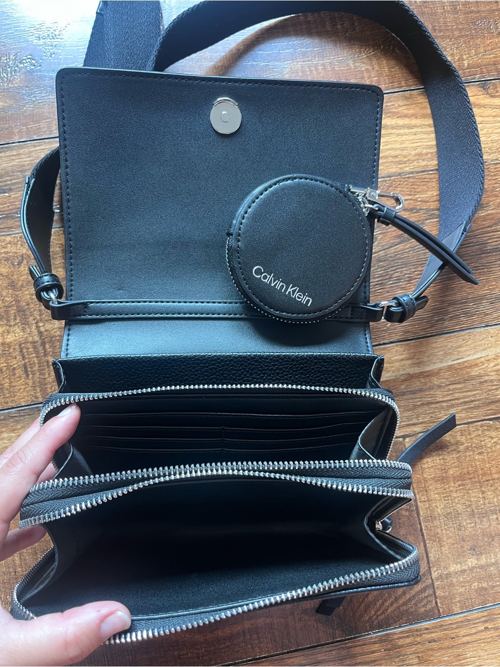 Calvin Klein Millie Double Zip Crossbody Bag - Picture 2 of 3